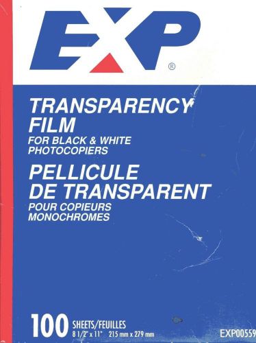 EXP Clear Transparency Film for Black and White Photocopiers Overhead Projectors