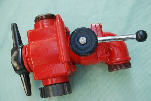 AKRON Hydrant Relief Valve 2  1/2 &#034; NH. Multiple Outlet W/Shut off control