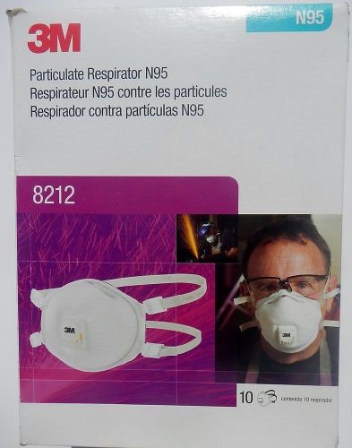 3m 8212 disposable n95 particulate welding respirator metal foam face seal 10pk for sale