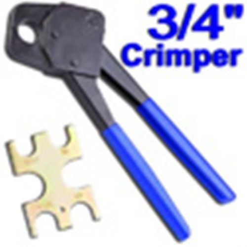 3/4&#039; pex crimper crimping tool w/ gauge blue brand new for sale