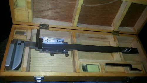 12&#034; Fowler vernier height gage with attachments and box very nice