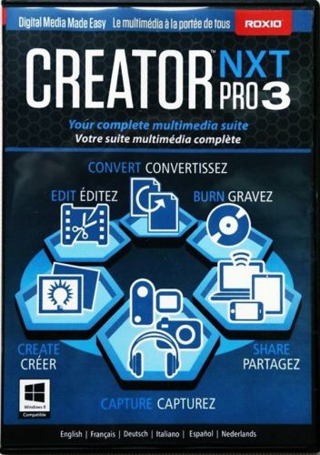Roxio Creator NXT Pro 3 &amp; Official Addon Content E. 3PC
