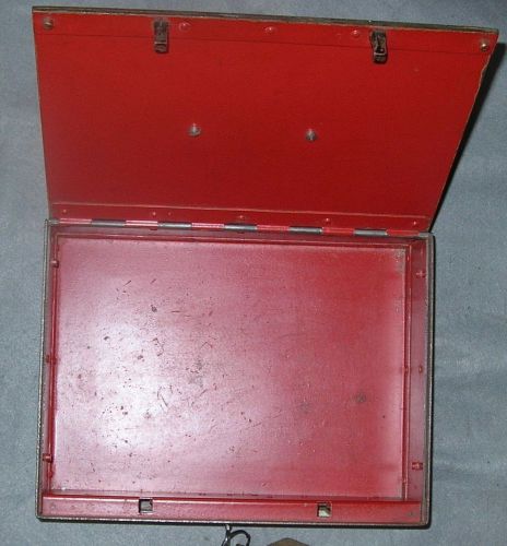 Vintage Fireproof Metal Storage Box w/Key - GREAT COLLECTIBLE!!