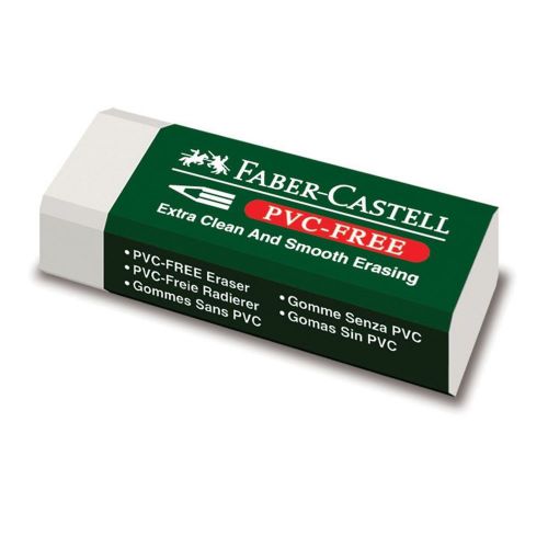 Faber-Castell Eraser Rubber White Classic x 1 PVC Free Faber Castell