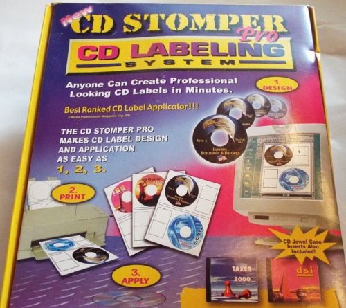 CD STOMPER PROFESSIONAL KIT LABELING SYSTEM New Sealed for Windows &amp; MAC