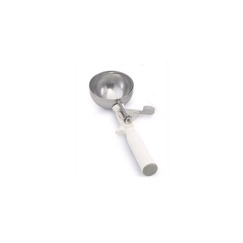 Vollrath 47139 White #6 S/S Thumb Action Disher Scoop
