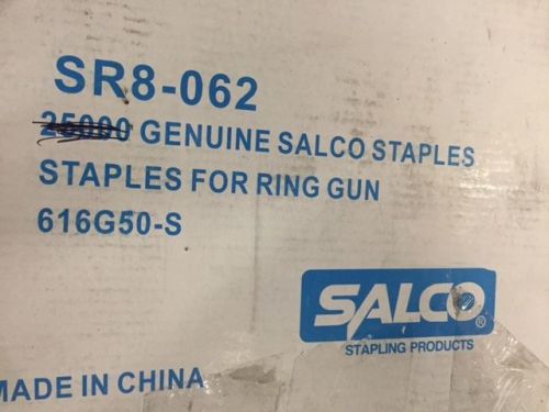 10,000 Staples (4 boxes of 2,500) Hog Ring Staples SR8-062 by Salco (NEW)