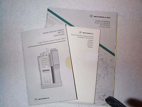 Motorola MTVA Installation Manual MTVA User&#039;s Guide &amp; MTVA Power Amp Inst.Manual