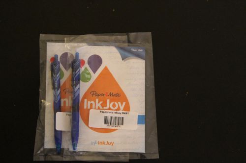 Lot of 2 Blue Paper Mate InkJoy 300RT Retro Wraps Ball Point Pens