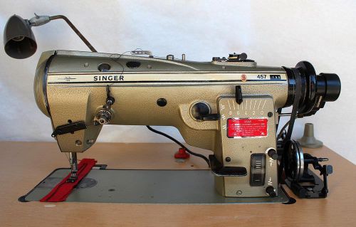 SINGER 457U135 3-Step Zig Zag Lockstitch Reverse Industrial Sewing Machine.