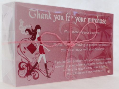 50 Pink Thank You Note Notes Business Cards Card Package...