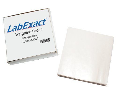 LabExact Grade WW Nitrogen Free Non-absorbent Cellulose Weighing Paper Sheet,