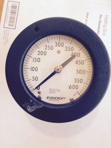 Ashcroft duraguage - 600 psi air pressure gauge - 6&#034; panel mount for sale