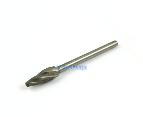 3 Pcs 3mm Shank Tungsten Carbide Burr Rotary Cutter File Single Cut (NO.8)