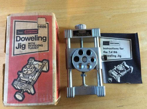 Sears Craftsman In Box Doweling Jig 9-4186 4186 with Revolving Turret