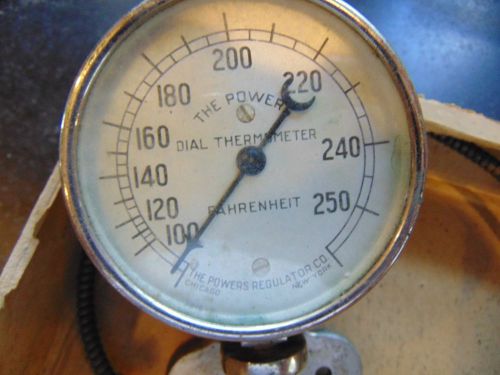 old vintage NAUTICAL POWERS REGULATOR CO. steam punk thermometer NAVY INDUSTRIAL