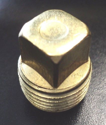 Pack of 100 new brass pipe square head plug fittings 5/8&#034; male npt free shipping for sale