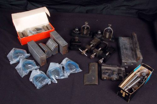 Lot of Vintage Toolmaker Clamps V Blocks Fixtures and More Various Sizes