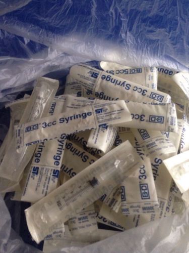 Qty: 50 NEW Becton-Dickinso 3cc Slip Tip Syringes,Sterile,Cat.309586.