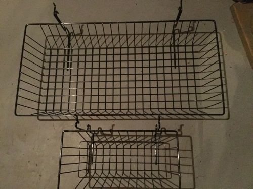 Retail display big lot of wire slatwall baskets and hooks local for sale
