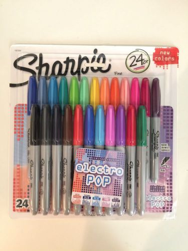 Sharpie Fine Permanent Markers Assorted Colors 24 count - Brand New