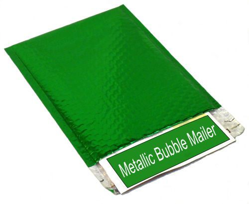 2000 metallic glamour bubble mailers envelope bags green 7 inch x 6.75 inch for sale