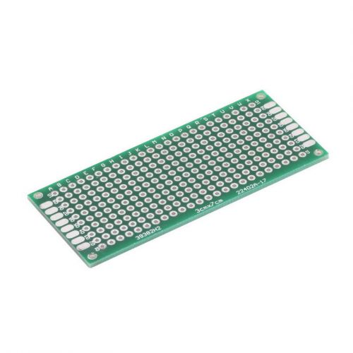 Double Side Prototype PCB Tinned Universal Breadboard 3x7cm 30mmx70mm New SCW