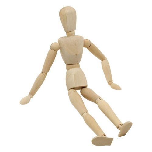 US Art Supply 8&#034; Male Manikin Wooden Art Mannequin Figure