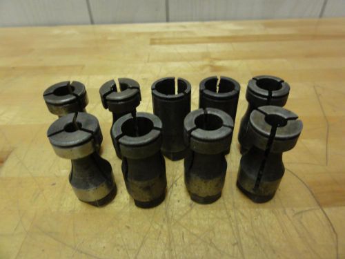 (9) Assorted Size #3 Procunier Tap Tapping Collets, 1-5/8&#034; Long, 3/4&#034; diameter
