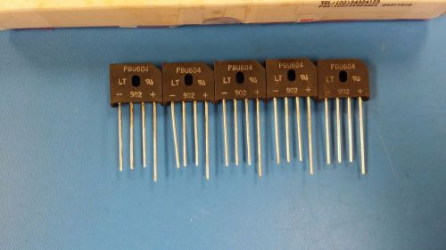 (5PCS) PBU604 Diode Rectifier Bridge Single 400V 6A 4-Pin PBU