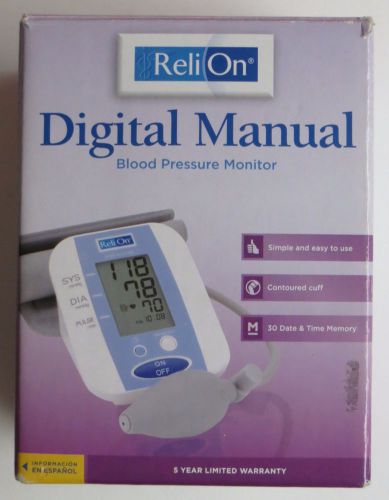 Reli On Digital Manual Inflate Blood Pressure Monitor HEM-412CREL