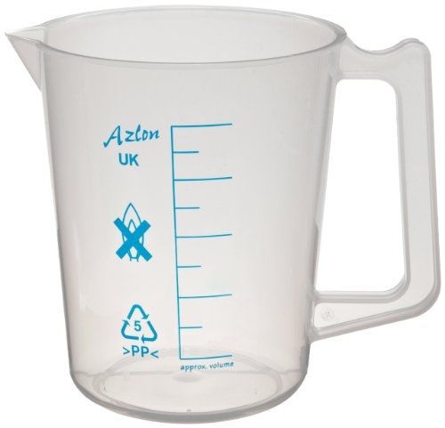 Azlon 526475-2000 polypropylene intermediate form graduated beaker/lab pitcher for sale