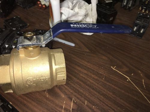 Nibco tfp600a, 2 1/2, female, 250psi standard lever handle, brass ball valve for sale