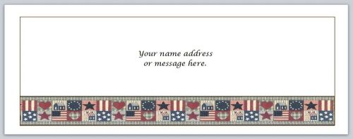 30 Personalized Return Address Labels US Flag Buy 3 get 1 free (bo604)