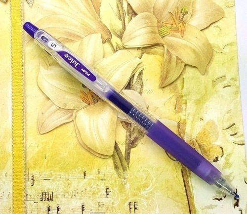 2pcs Pilot Juice Gel Ink Ball Point Pen 0.38 Retractable,VIOLET
