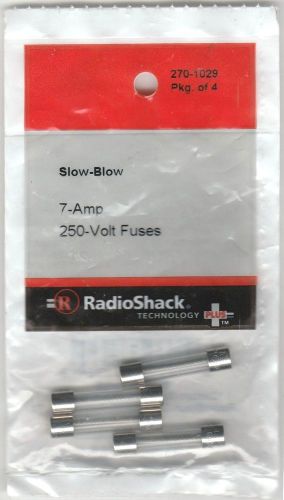 RadioShack 7-AMP 250 Volt Slow-Blow  1 1/4 X 1/4&#034; Fuses  270-1029