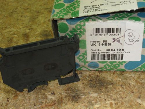 Phoenix contact fused fusible terminal block UK 5-HESI 3004100 new single piece