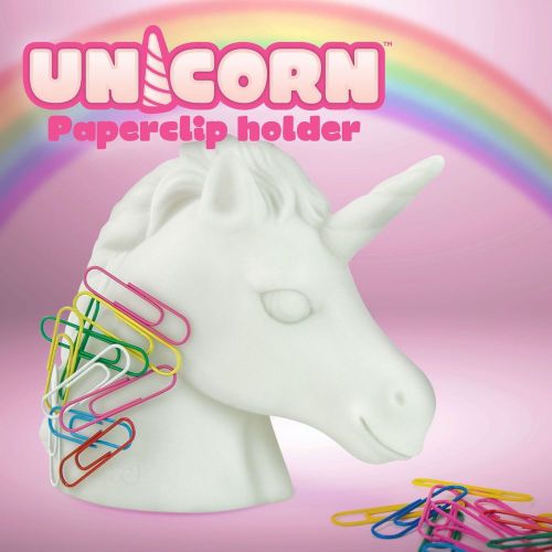UNICORN PAPERCLIP HOLDER Magnetic Mythical Creature Office Supply Desk Home NIB