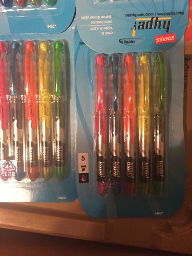 Staples® Hype!TM Dual-Tip Liquid Highlighters, Chisel Tip, Assorted, 3/Pack