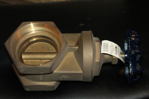 Watts regulator 4&#034; wgv - 1 brass gate valve ips threaded ends 200 wog edp#770171 for sale