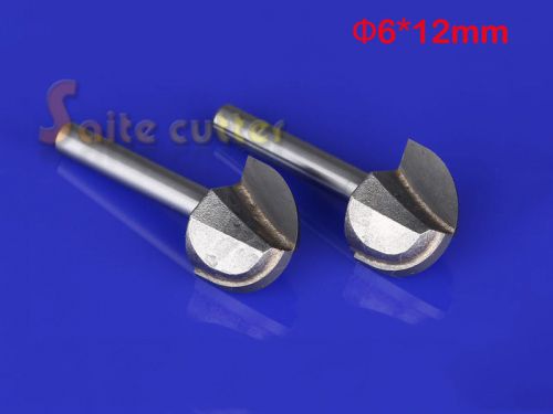 2pc cnc carbide round bottom end mill woodworking router bit wood tool 6mmx12mm for sale