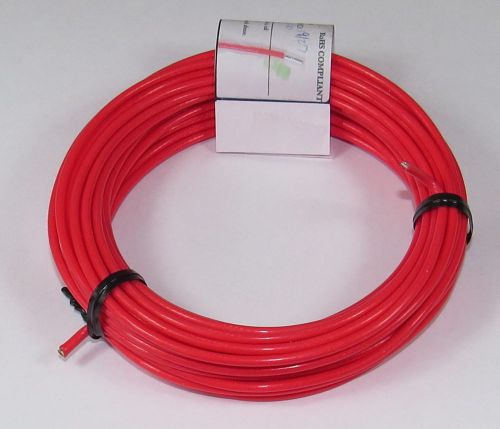 14AWG, UL1213, 600 volt, PTFE 19/27 Silver Plated Red Hook Up Wire, 25 Feet