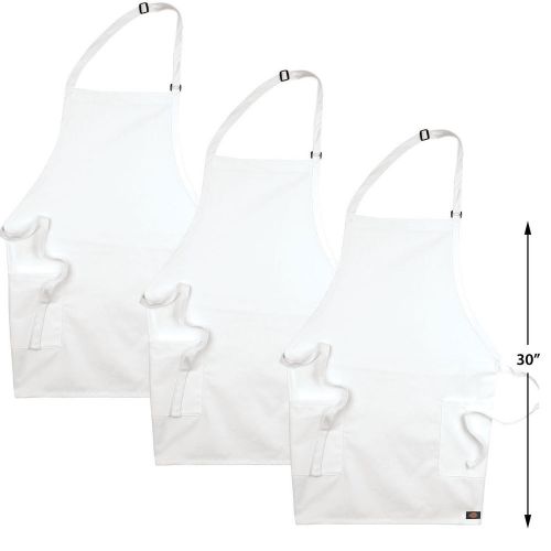 3pack dickies chef adjustable bib apron dc513 for sale