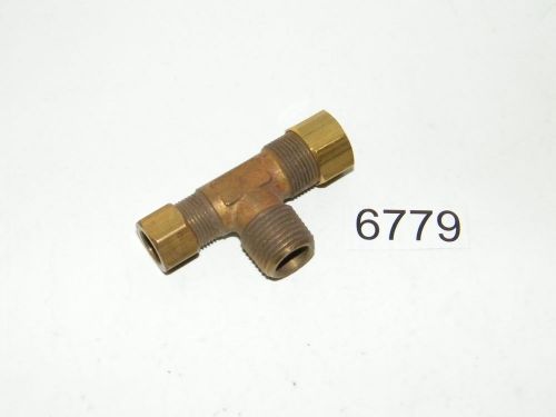 1/2&#034; male npt x 5/8&#034; od tube x 1/2&#034; od tube compression branch tee for sale
