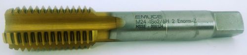 EMUGE Metric Tap M24x3 STRAIGHT FLUTE HSSCO5% M35 HSSE TiN Coated