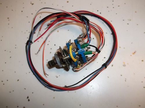 Rotary switch 1 pole 12 positions x 2 non short 1&#034; dia w/ wires for sale
