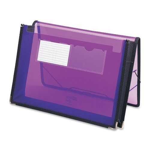 Smead poly wallet, 2-1/4&#034; expansion, flap and cord closure, letter size, purple for sale