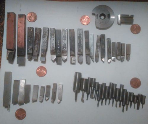 48 DIFFERENT LATHE TOOL BITS (19 CARBIDE TIPS)