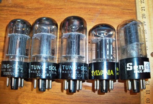5 Assorted Low Testing 6SN7 Electronic Tubes - as pictured - sold as is