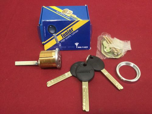 Mul-t-lock junior series mortise &amp; rim cylinder w/ 3 keys &amp; card - locksmith for sale